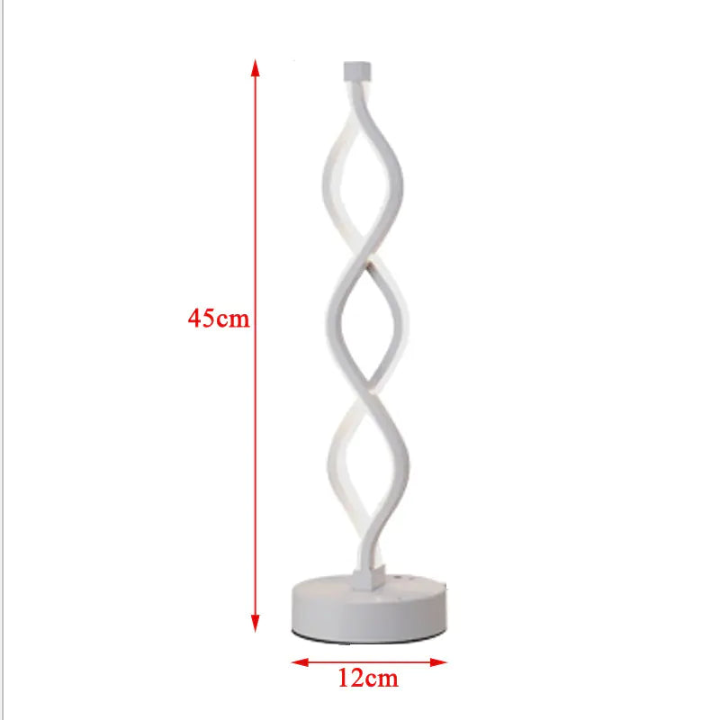 Acrylic LED Desk Lamp dimensions: 45 cm tall with a 12 cm base