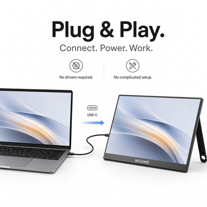 VIREXA plug and play USB-C setup with no drivers required